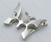 Kalen Pure Silver Stainless Steel White Cutting Butterfly Pendants - KJP050697