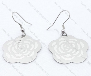 Stainless Steel Cutting Flower Earrings