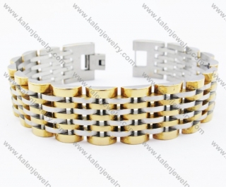 Stainless Steel Gold Watch Chain Bracelet - KJB190014