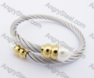 Gold Plating Stainless Steel Wire Bangle KJB450065