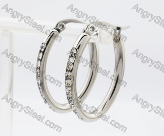 Stainless Steel Stone Earring KJE320229