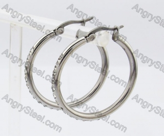 Stainless Steel Stone Earring KJE320258