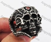 Stainless Steel Skull Ring KJR370323