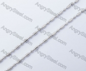 (price for 100 meters chain with 200pcs clasps) 2.4mm wide steel Round ball chain KJN150289