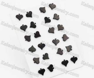 (price for 12 pairs) Steel Ear Studs KJE950019