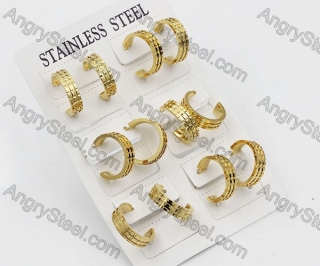 Price for 12 pairs Steel Earrings KJE101-0040